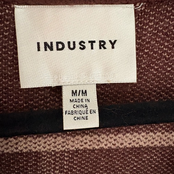 Industry Chocolate Brown Windowpane Button-Front Cardigan - Picture 2 of 7